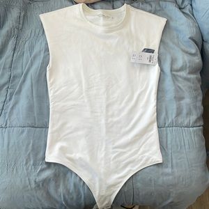 Soft Abercrombie and fitch white body suit never been worn